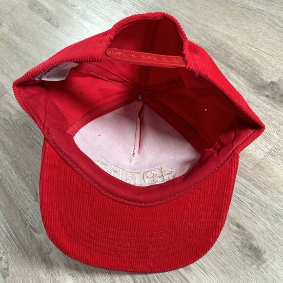 Vintage San Francisco 49ers Corduroy Hat Snapback NFL Football Star Line Red Cap - Picture 3 of 8